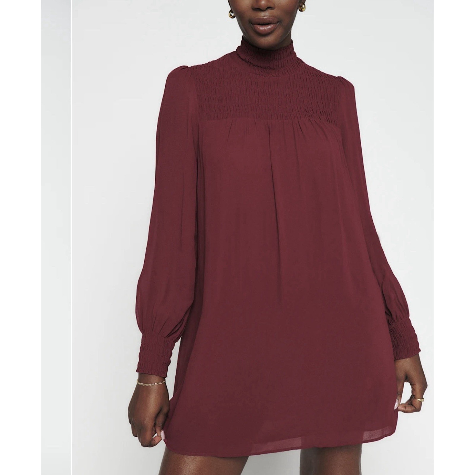 Reformation Brandi Smocked Mini Dress S Plum Boho Fairy Whimsygoth Preppy